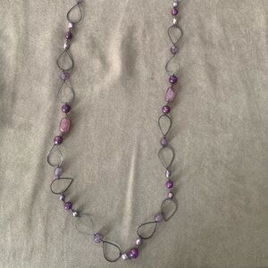Premier Designs Purple Beaded Necklace